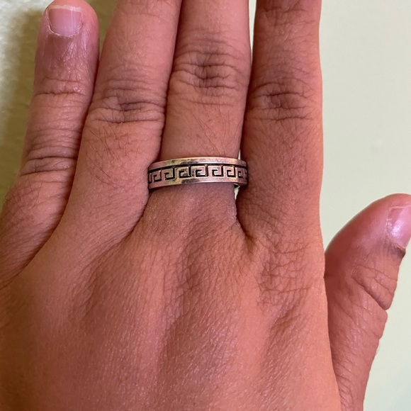 Vintage Greek Key Pattern Gold and Silver Jewelry Set - Picture 8 of 11